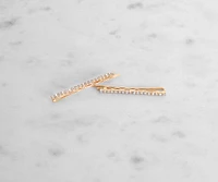 Dainty 2 Pack Rhinestone Bobby Pin Set