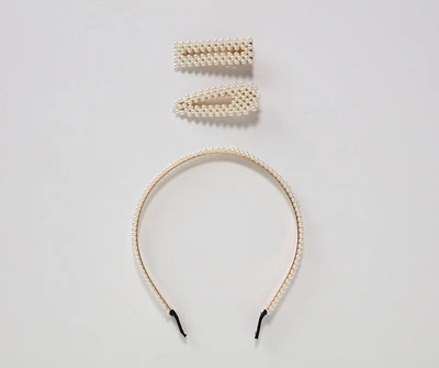 Preppy And Posh Pearl Hair Accessory Set