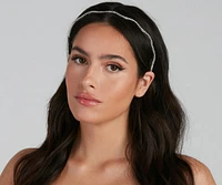 Dainty Rhinestone Scallop Headband