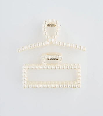 Polished And Chic Pearl Hair Claw Clip Set