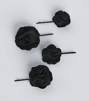 Romantic Chic Rosette Hair Barrette Set