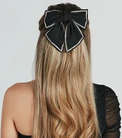 Adorably Chic Rhinestone Bow Barrette