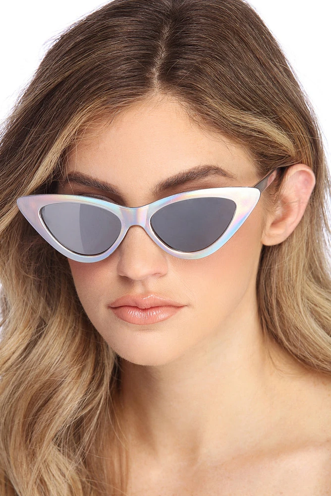 Holographic Cat Eye Sunglasses