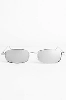 Mirrored Mini Rectangle Sunglasses