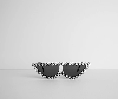 Hustlin' Rhinestone Frame Sunglasses