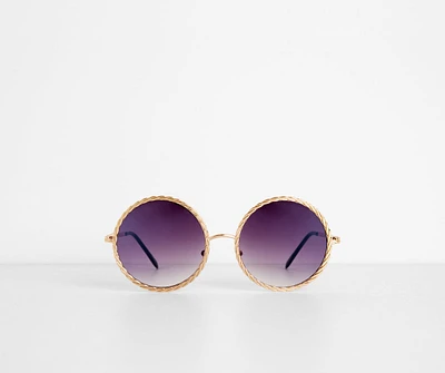 Get Twisted Round Ombre Sunglasses