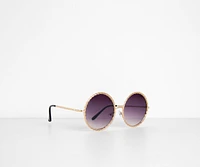 Get Twisted Round Ombre Sunglasses