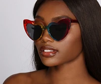 Juicy Rainbow Heart Shaped Sunglasses