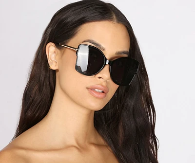 All the Shade Over-Sized Cat Eye Sunglasses