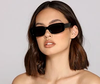 So Sleek And Chic Rectangle Sunglasses