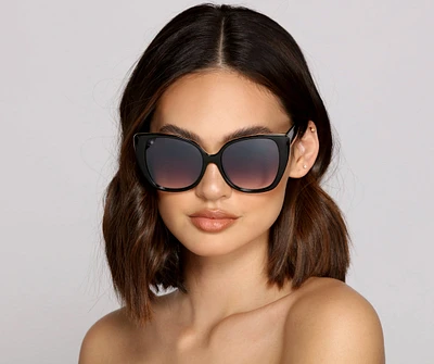 So Obsessed Oversized Cat-Eye Sunglasses