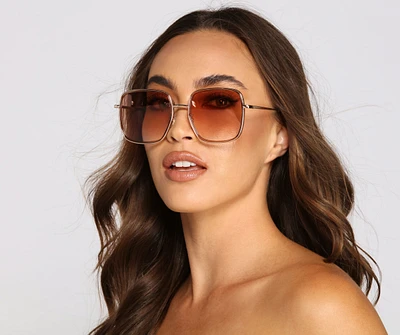 So Hollywood Ombre Square Sunglasses