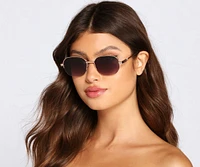 Round And Round Rimless Sunglasses