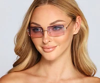 On Trend Rimless Ombre Sunglasses