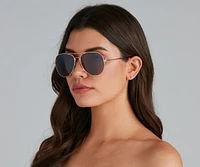 New Classic Metal Aviator Sunglasses