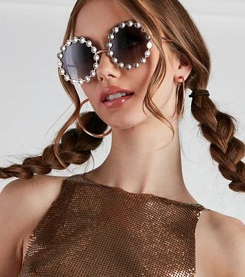 More Bling Please Round Sunglasses