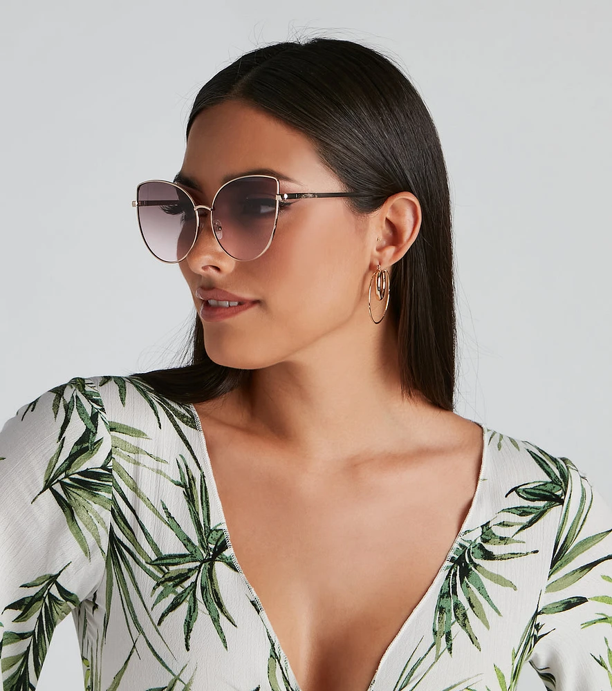 Sassy Retro Cat Eye Sunglasses