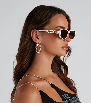 Cool Girl Chain-Detail Sunglasses