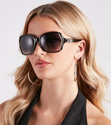 Time To Be Bold Oversized Round Sunglasses