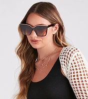 Drive Down The Coast Oversized Square Sunglasses