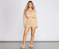 Sherpa Lounge Drawstring Shorts