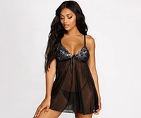 Forever Yours Lace Babydoll Dress + Panty Set