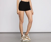 Ribbed Knit Pajama Micro Shorts