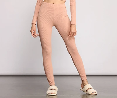 Every Day High Waist Ribbed Pajama Leggings