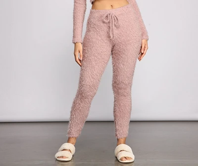 Mid Rise Eyelash Knit Pajama Leggings