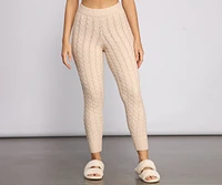 Cozy Moment Cable Knit Pajama Leggings