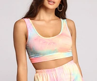 Rainbow Tie Dye Pajama Tank Top