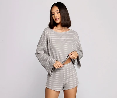 Take On Trendy Stripes Pajama Top