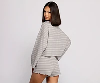 Take On Trendy Stripes Pajama Top