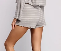 Take on Trendy Stripes Pajama Shorts