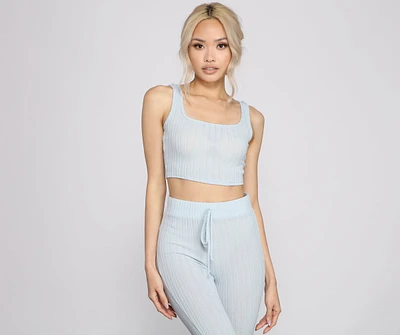 Chic And Chill Pajama Cropped Tank