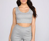 Cuddle Vibes Ribbed Pajama Tank