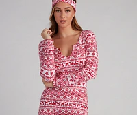 Wish List Fair Isle Cozy Onesie And Headband Set