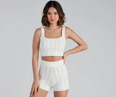 Cuddle Up Cable Knit Pajama Tank