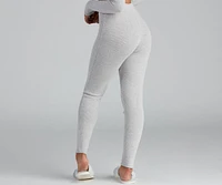 Stylishly Snug Rib-Knit Pajama Leggings