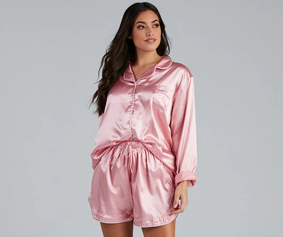 Bedtime Fave Satin Pajama Set