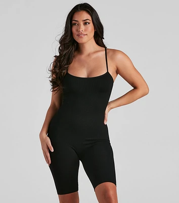 Tight Race Seamless Biker Romper