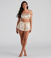 Silky Slumber Satin Pajama Shorts