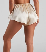 Silky Slumber Satin Pajama Shorts