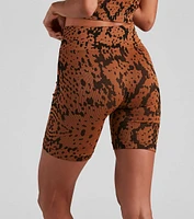 Slay Snake High Waist Seamless Shorts