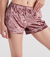 Crushing On Velvet Pajama Shorts