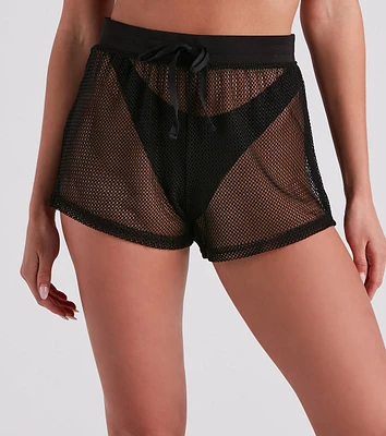 Trendy Mood Sheer Mesh Shorts