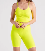 Get That Glow Tank And Biker Shorts Set