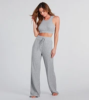 Feeling Bliss Rib Knit Pajama Pants