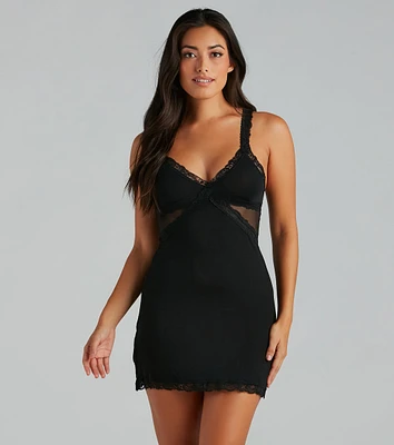 Romance Is Calling Sheer Mesh Lace Chemise