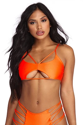 Lusting Looks Caged Swim Top